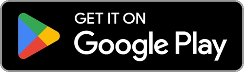 android Black rectangular button with the Google Play triangle logo on the left and the text “GET IT ON Google Play” in white, indicating a download option from the Google Play Store.